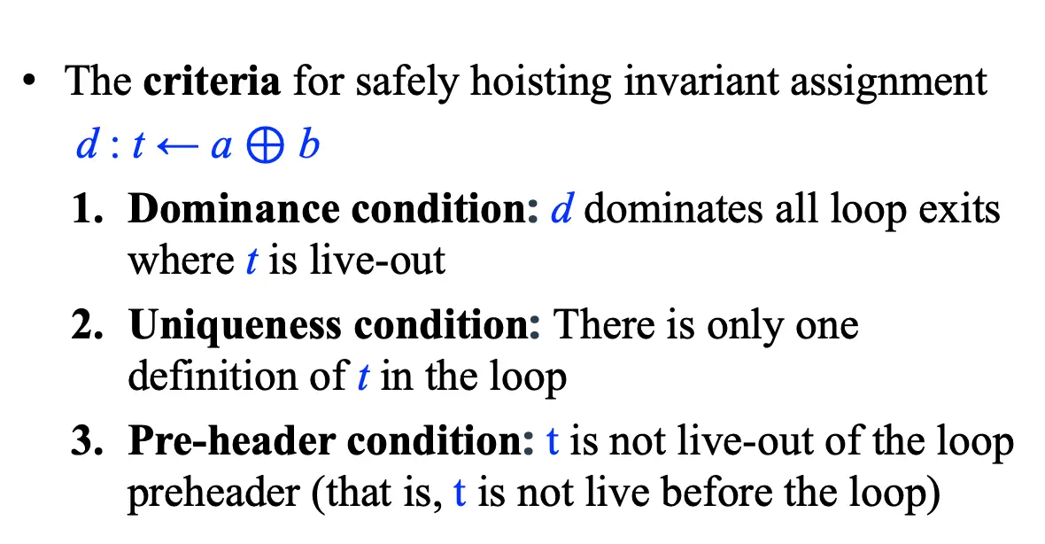 Loop Invariant Hoisting